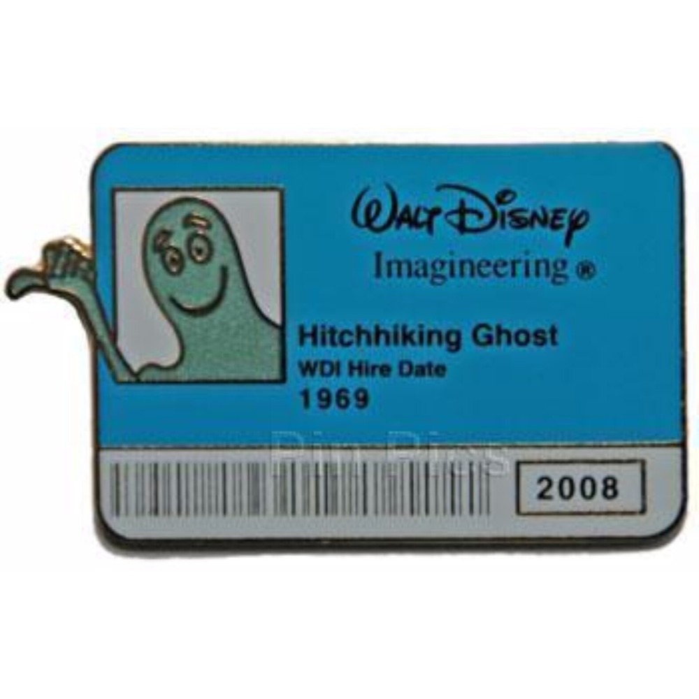 Disney Pin WDI Cast I.D.‎ Badge Haunted Mansion Ghost Ezra Hitching LE 300 64661